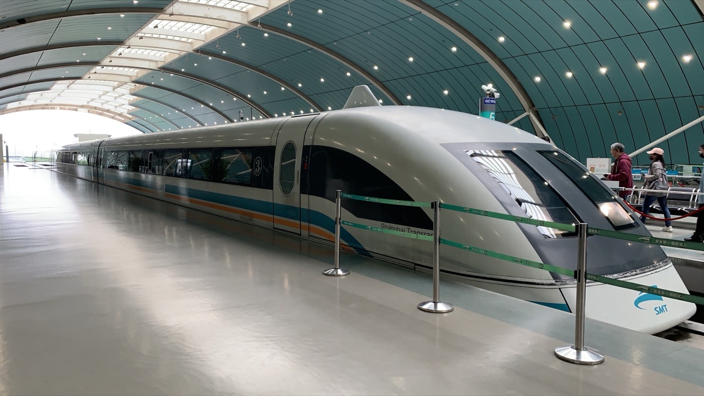 Shanghai maglev train at the platform