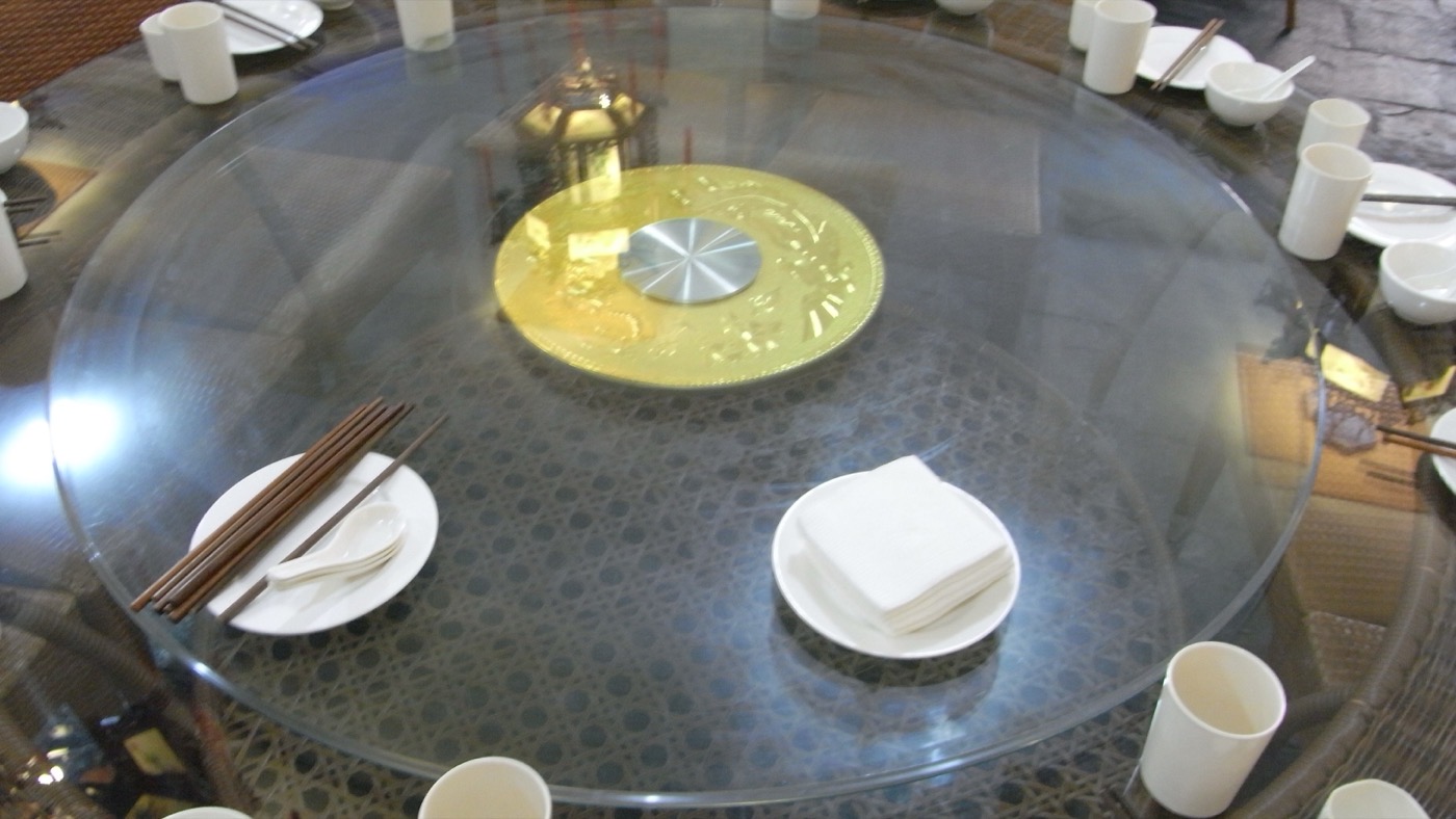 A table set for a meal in a Beijing restaurant